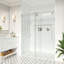 Porte de douche coulissante simple opale Miroc MCOCOD l 56-60,5 "x H 76" avec verre transparent 3/8 "(10mm)-58239651