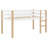 Sturdy Wooden Loft Bed with Ladder & Strong Slat Support-1663515510