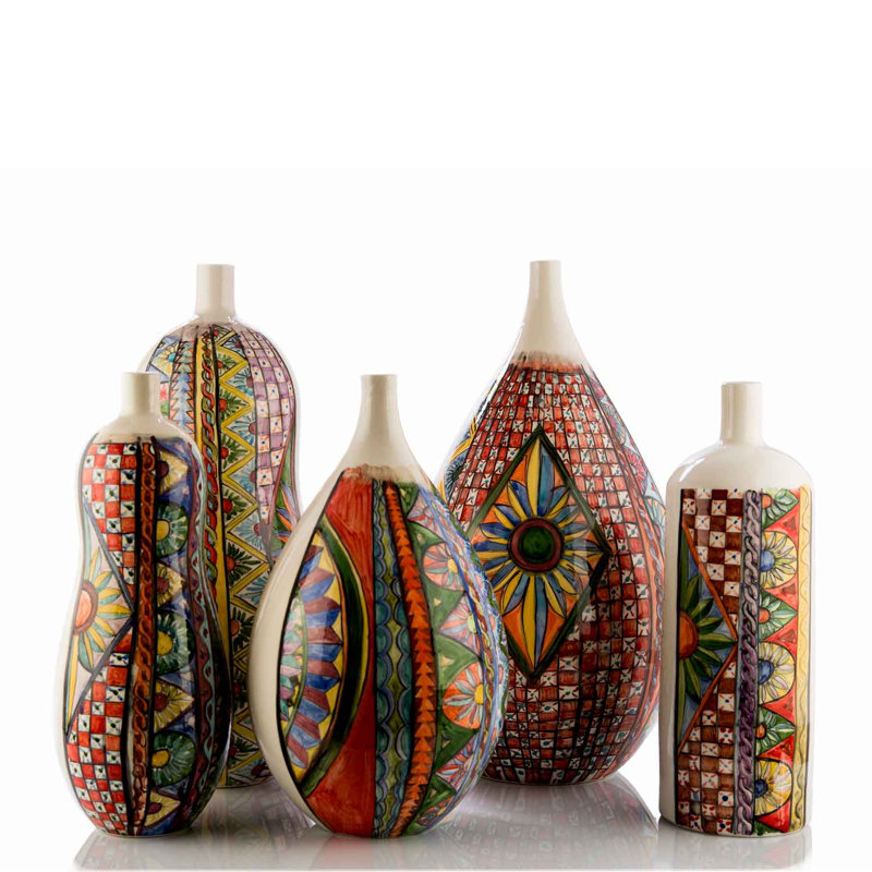 Caylan Handmade Ceramic Table Vase, 33cm H x 18cm W x 18cm D