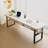 White solid wood study desk Double desk with Drawers-495140074