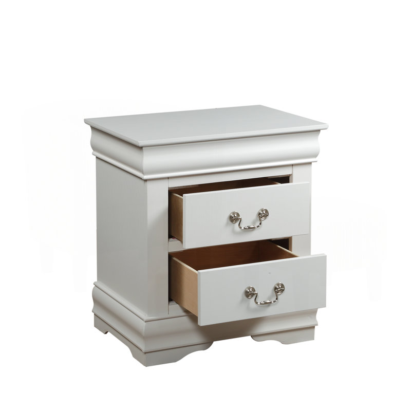Philippe III Finish Nightstand, White