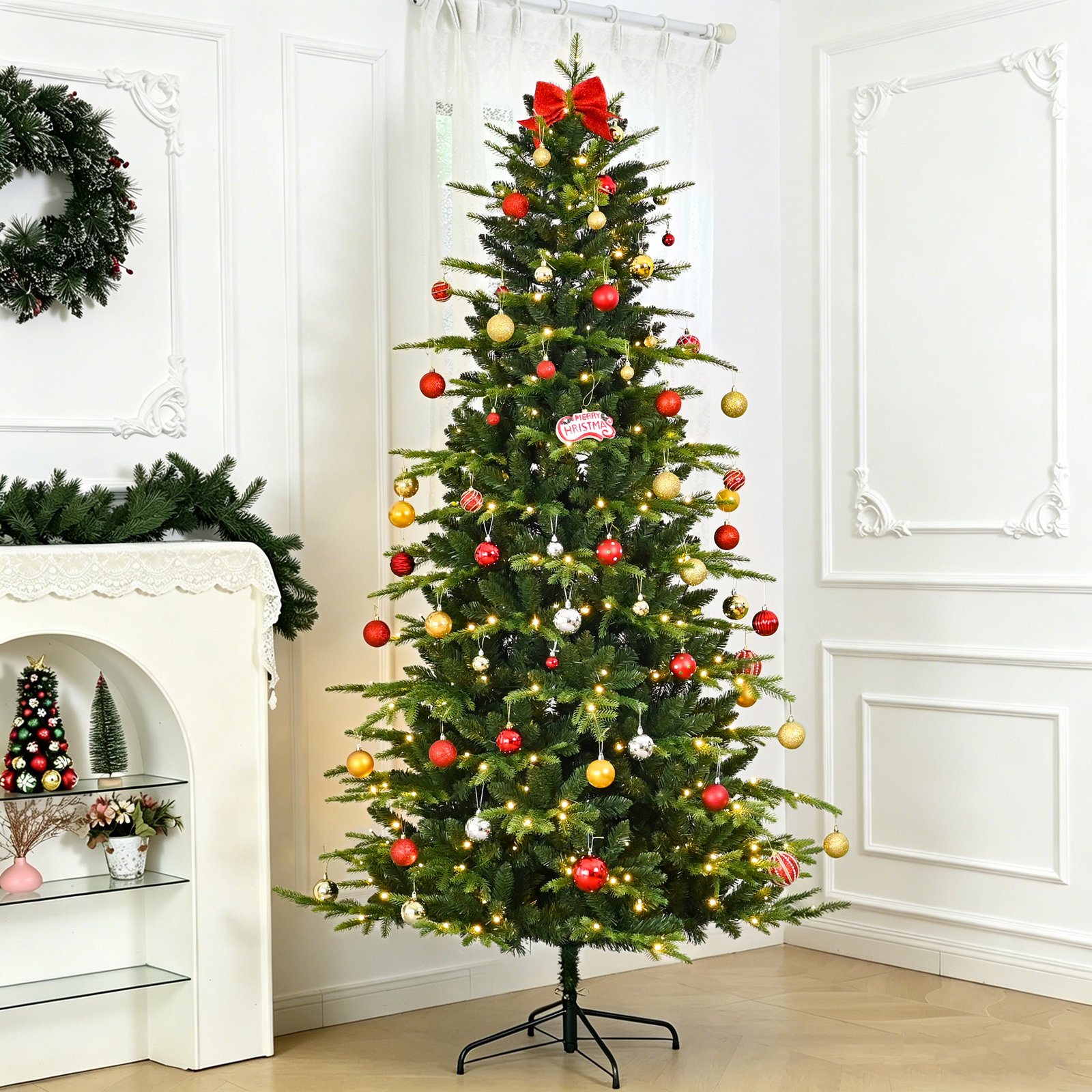 Pre-Lit Spruce Christmas Tree, 12' H