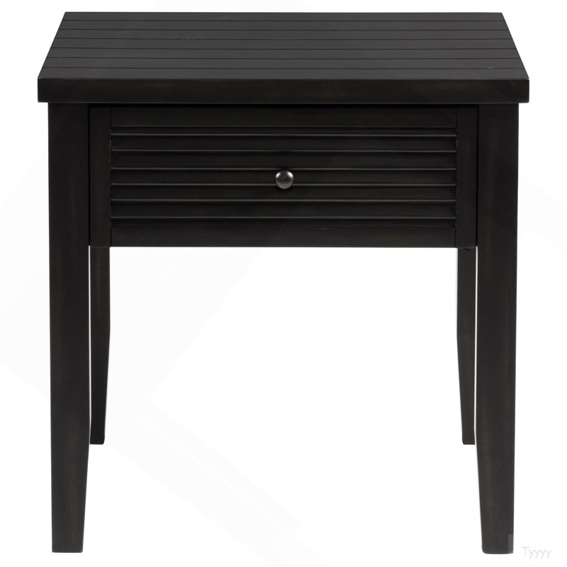 Sutter Distressed Java 1-Drawer Square End Table