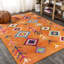 Tapis orange / multicolore Blakely Tribal Love-223231826