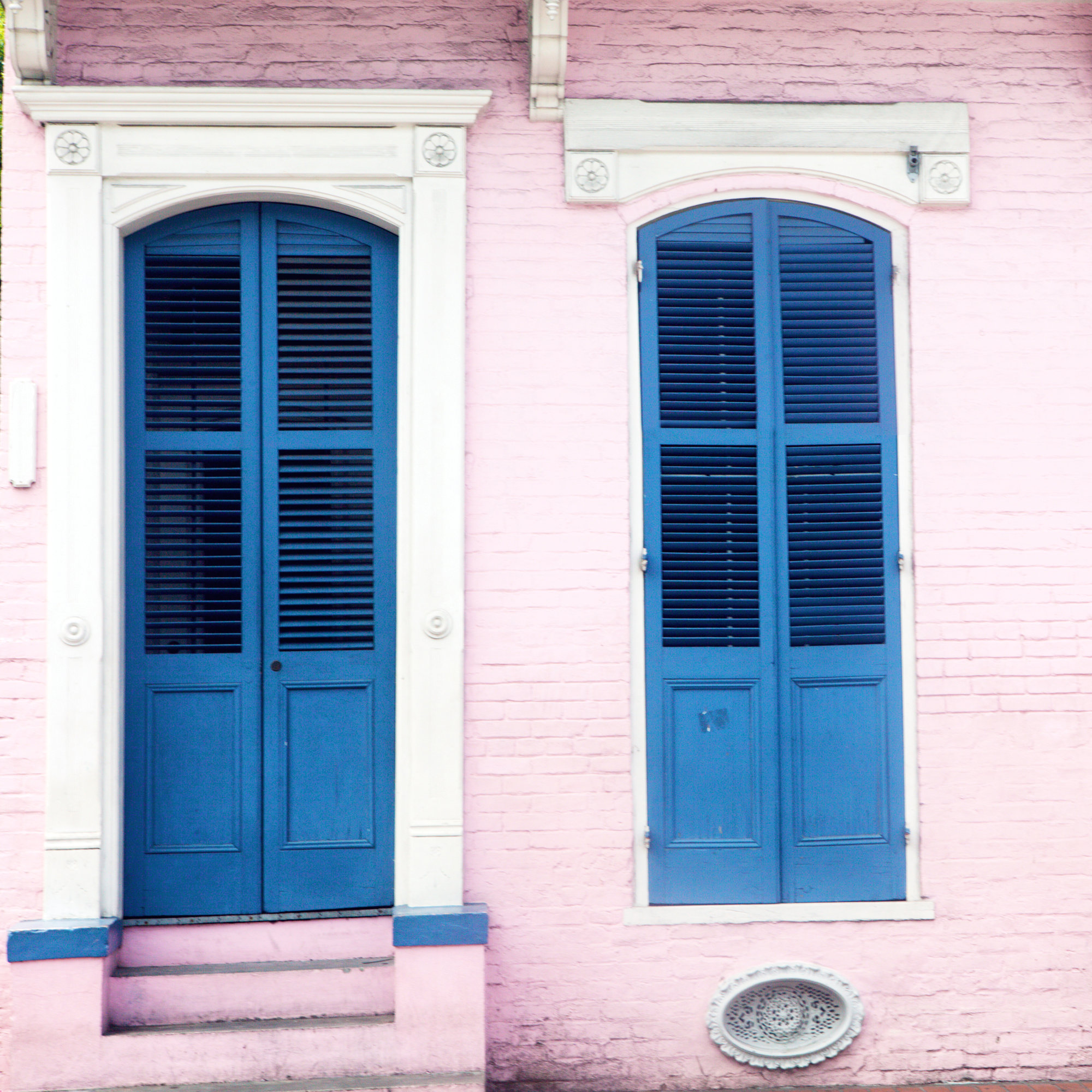 New Orleans Color II by Catherine McDonald, Mahogany Floater Framed, 12" H x 12" W x 0.75" D, No