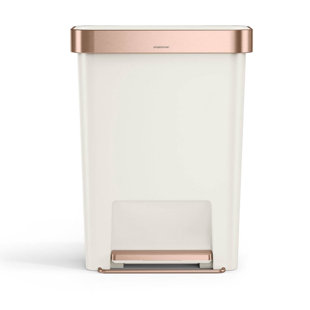 Simplehuman 45 Liter / 12 Gallon Rectangular Kitchen Step Trash Can with Soft-Close Lid, Plastic