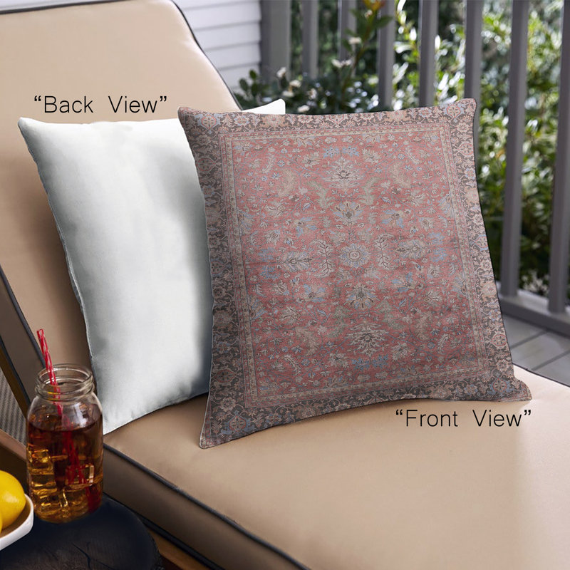 Damask Outdoor Throw Pillow