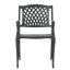 2 chaises de salle à manger en fonte d'aluminium - siège en filet noir, pour chaise longue de patio de jardin