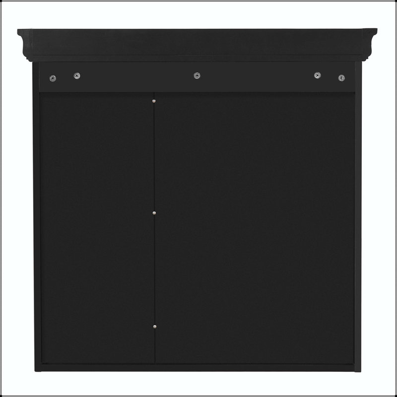 Pharmacie murale 30 po x 28 po avec tablette réglable et charnière à fermeture en douceur - noir
