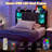 Ortenzia Bed Frame with Storage Headboard, Drawer, Charging Station and LED Light-2034018956-2034018957