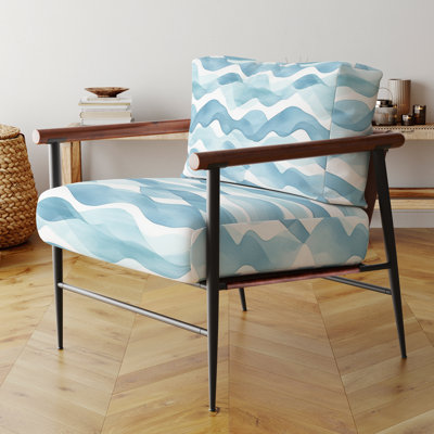 Chaise d'appoint abstraite - Fauteuil bleu Calm