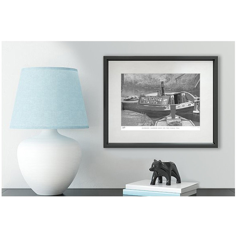 Oldbury, Narrow Boat On The Canal 1964 - Single Picture Frame Print, 45cm H x 60cm W x 2.3cm D