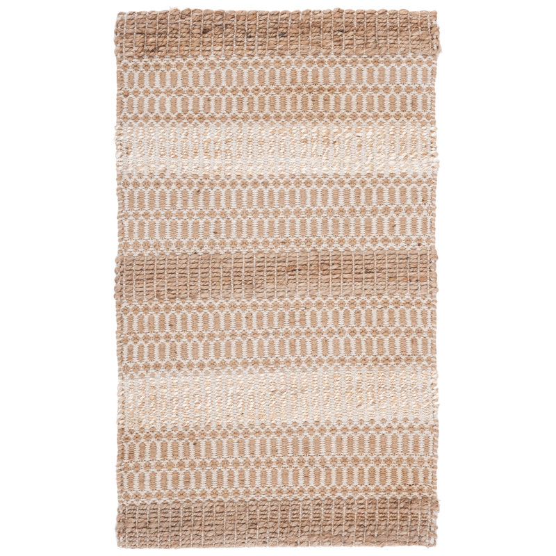 Sorrell Geometric Flatweave Ivory/Natural Area Rug, Rectangle 4' x 6'