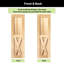 Porte de grange non finie en bois de pin massif Double X Design-88500048