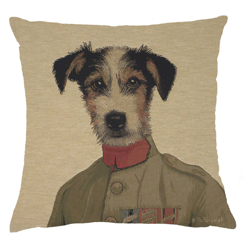 Percival Terrier European Cushion Covers, Brown Dog 4