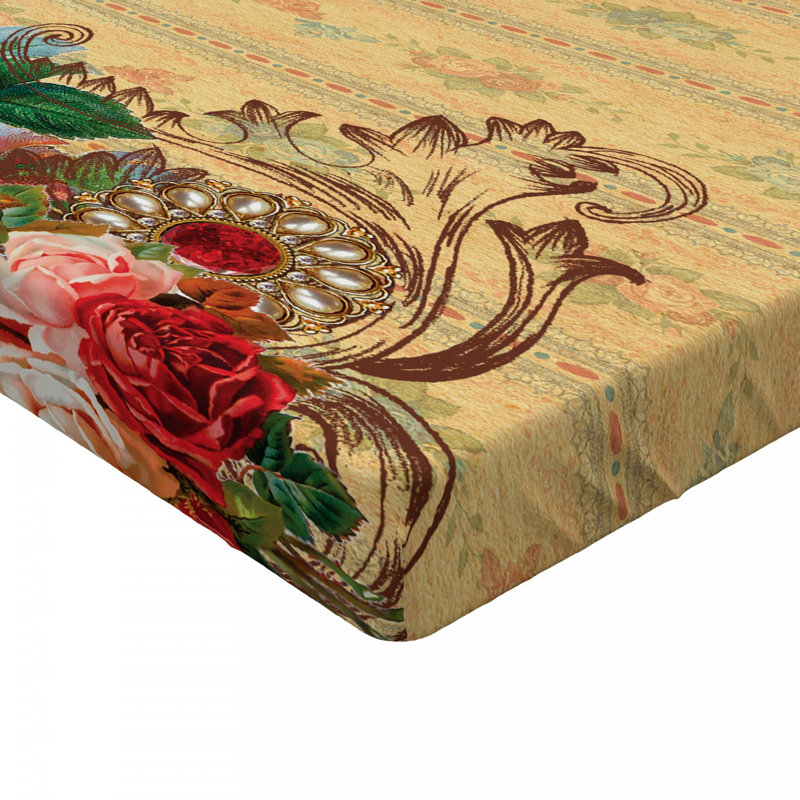 Microfiber Floral Fitted Sheet, Queen Fitted Sheet