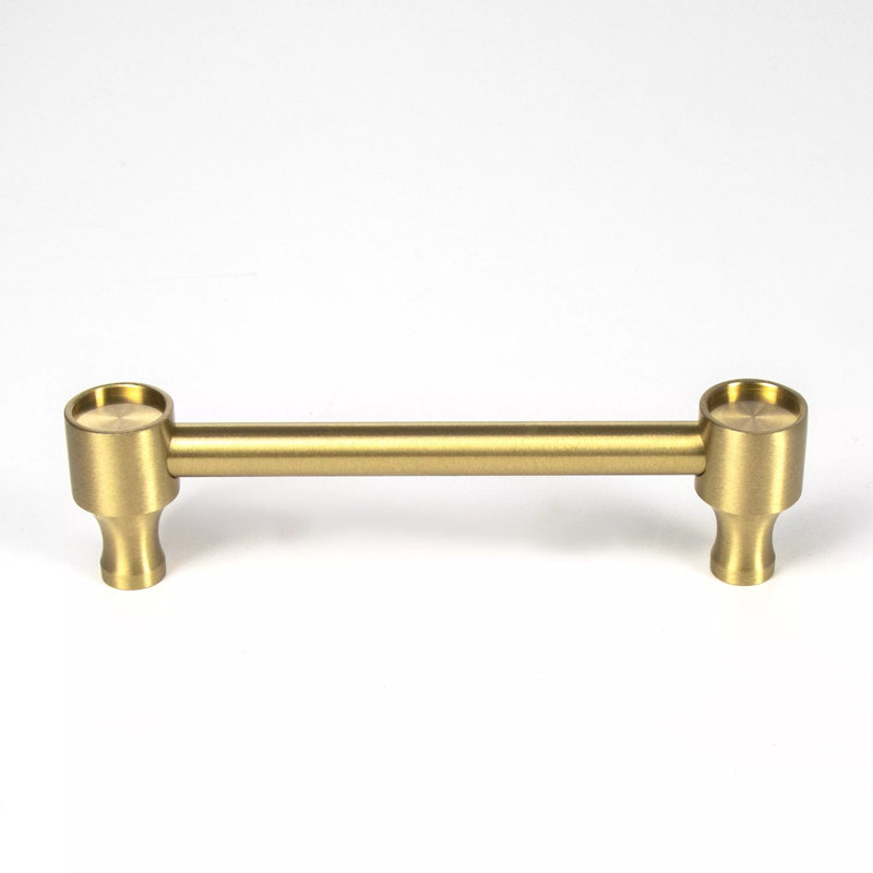 Satin Brass Cabinet and Drawer Pulls, 3 3/4"