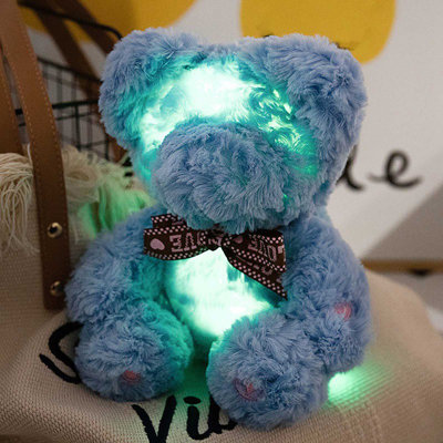 Ours lumineux et mignon, adorable, l'ours enregistrera et illuminera la poupée de la Saint-Valentin