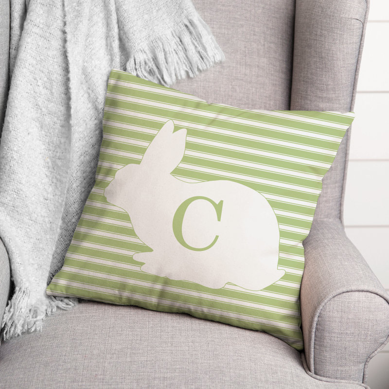 Striped Reversible Throw Pillow, C