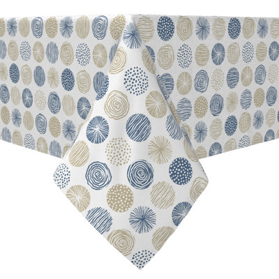 Rectangular Geometric Cotton Twill Tablecloth