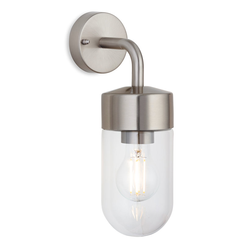 10cm H Outdoor Armed Sconce, Stainless Steel