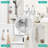 6-Piece Modern Bath Hardware Set With Towel Bar Towel Hook Toilet Paper Holder And Towel Ring Wall Mount -116078744