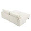 Canapé à deux places Corduroy avec 2 repose-pieds de rangement, canapé modulaire à 2 places à assise profonde, fauteuils confortables