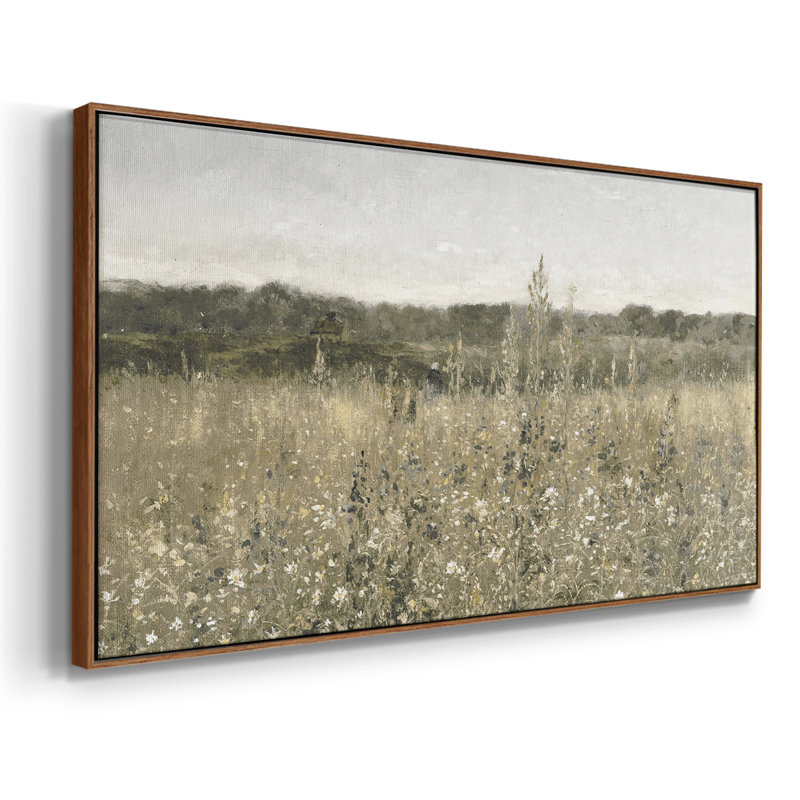 Paysage, série DCC-XXI, toile tendue avec châssis, prête à être accrochée, H 17 po x l 33 po, Noyer
