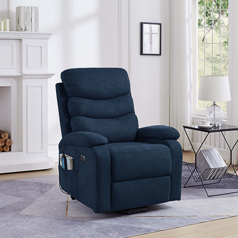 Fauteuil de massage chauffant, Tissu bleu