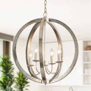 Aliese 4 - Light Dimmable Globe Chandelier