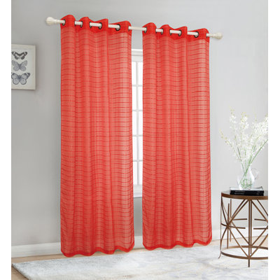 Paire de rideaux transparents avec œillets