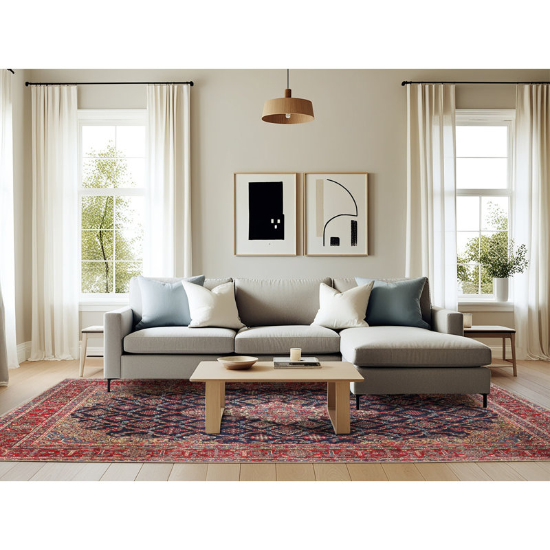 Oriental Indoor Rug, Rectangle 6' x 9'