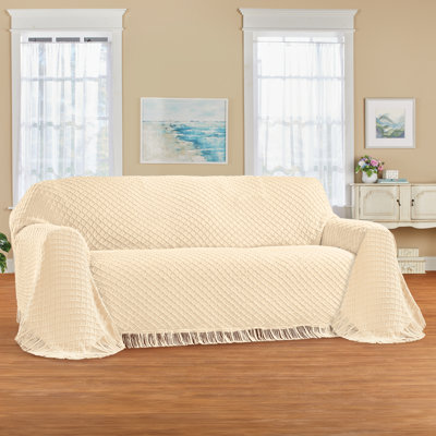 Acrylic Box Cushion Sofa Slipcover