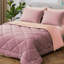 Ensemble d'édredon 7 pièces en microfibre délavée toutes saisons - ensemble de literie matelassée à coutures losangées, housse de couette en duvet synthétique réversible, édredon en microfibre moelleuse respirante-107132395-107132393