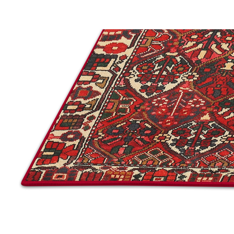 Tapis oriental rouge / beige, Rectangle 5 pi x 7 pi