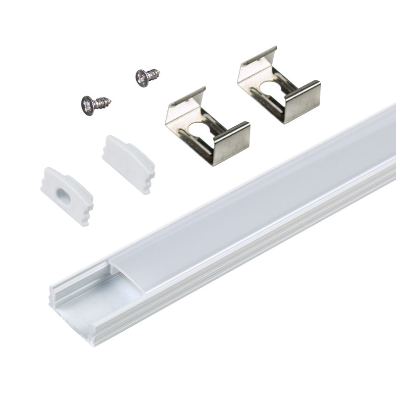 LED Tape Light Mounting Channel, Surface Mount, White 5-Pack