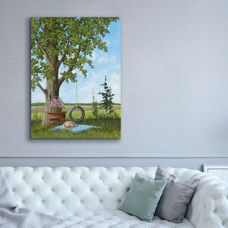 Toile épique «Picnic Under The Tree» par Tanya Nyp, graffiti épique, 40 po x 54 po, H 54 po x l 40 po