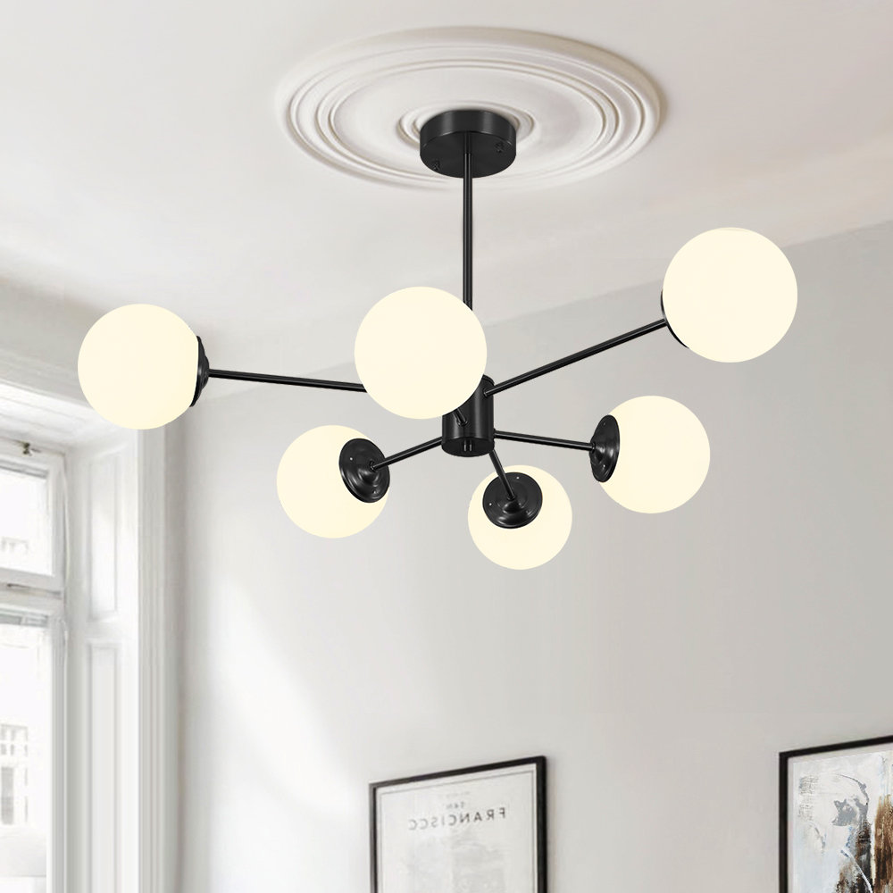 Buchholtz 90cm Modern Opal Glass Bubble Sputnik Chandelier