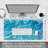 CounterArt Blue Fluidity Large Waterproof Desk Protector Mat 32" x 16"