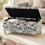 Banc de rangement rembourré en lin 35,5 po Paisley-1499539525-1499539526