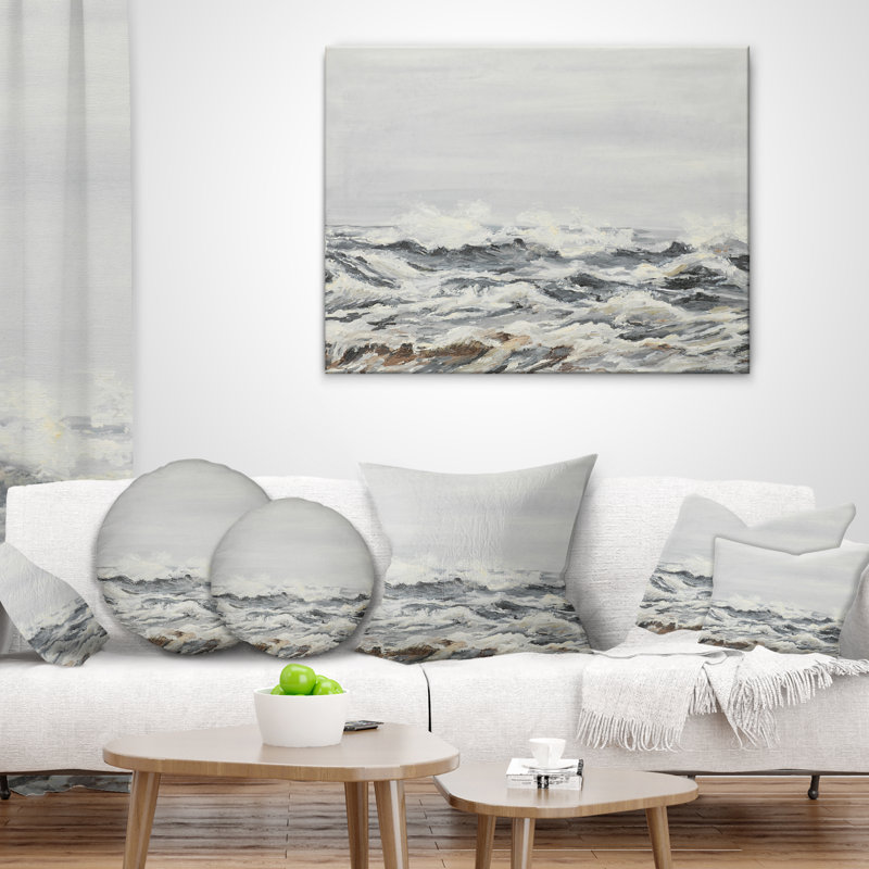 Coussin lombaire à ondes de mer seascape