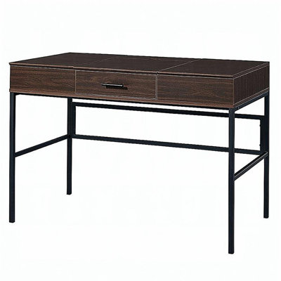 Table à 1 tiroir en chêne et en noir avec port USB