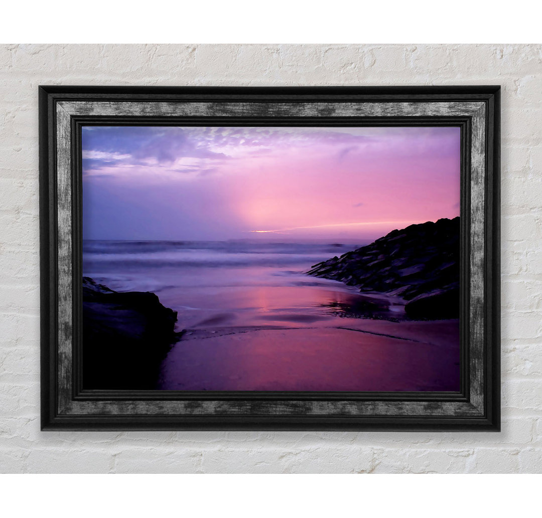 Sonnenuntergang am Strand von Aberavon - Einzelne Bilderrahmen Kunstdrucke