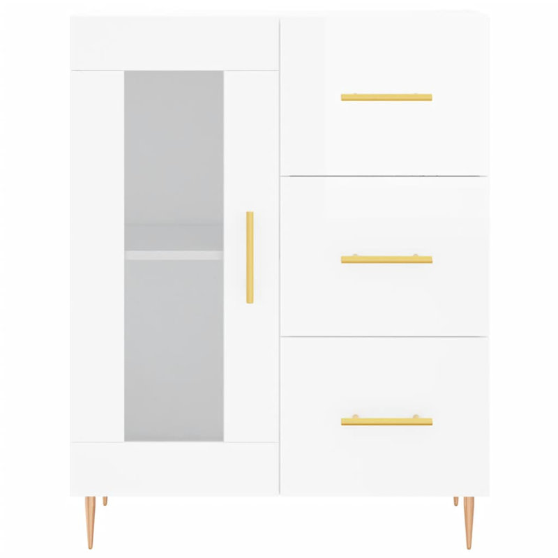 Marihah 1 - Door Rectangle Accent Cabinet, High Gloss White