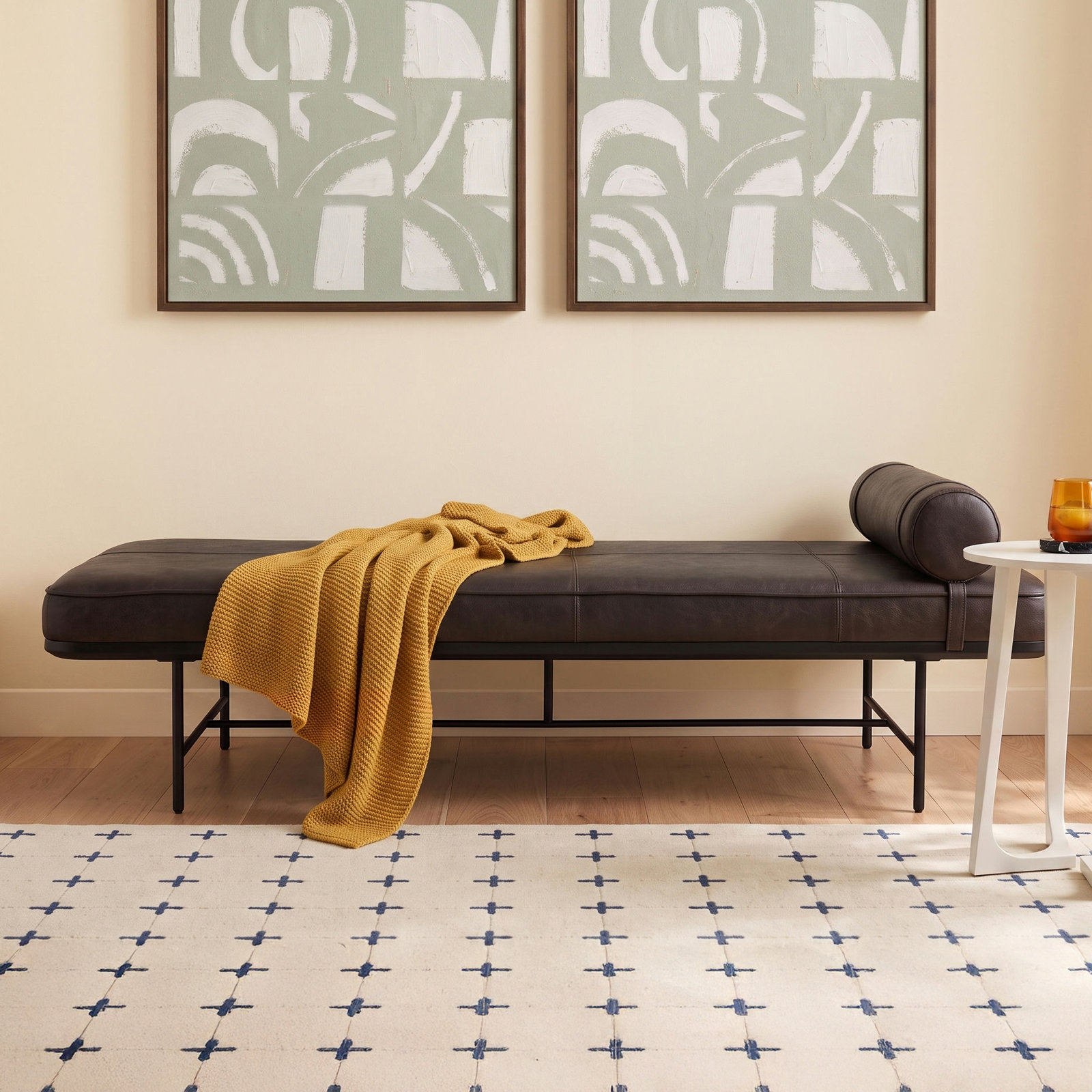 Alyra Genuine Leather Chaise Lounge