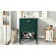 Meuble-lavabo moderne de 24 po avec lavabo supérieur et 2 portes, armoire de rangement durable pour petits espaces