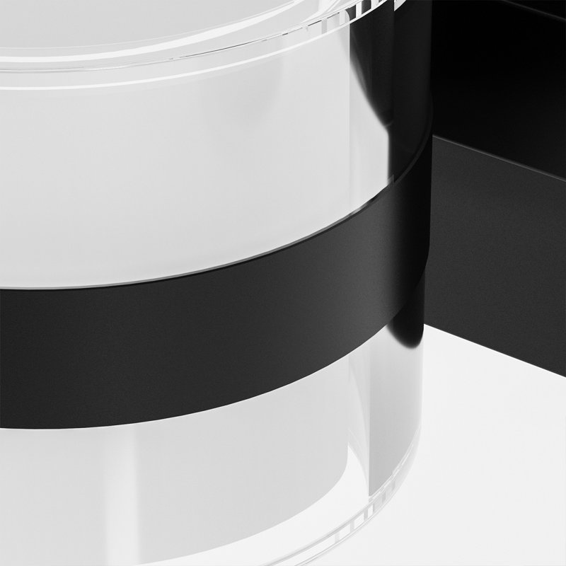 Éclairage pour salle de bain à 4 lumières DEL 27,56 po Kinston 3000K / 4000K / 5000K 3CCT réglable, Noir mat, 4