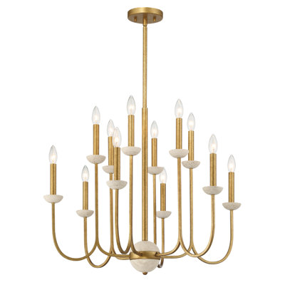 Oakhurst 12-Light Chandelier in Antique Gold