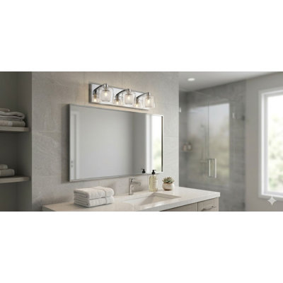 Heinzer Modern 3 Light Crystal Vanity Light