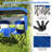 Double Beach Chair with Adjustable Canopy Oversized Folding Camping Chair Navy-1200060631